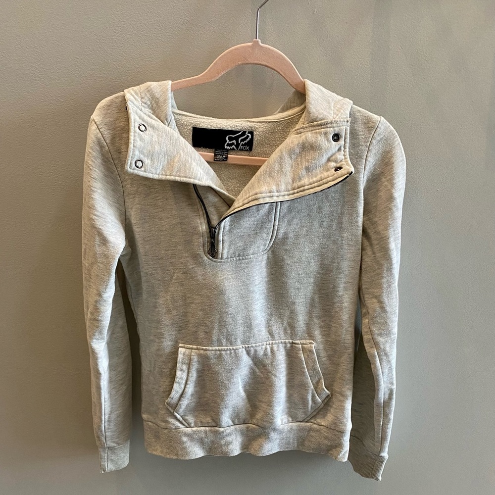 [fox racing] light heather grey hoodie
